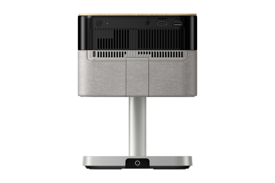 Epson EF-72 portable smart projector with wooden finish